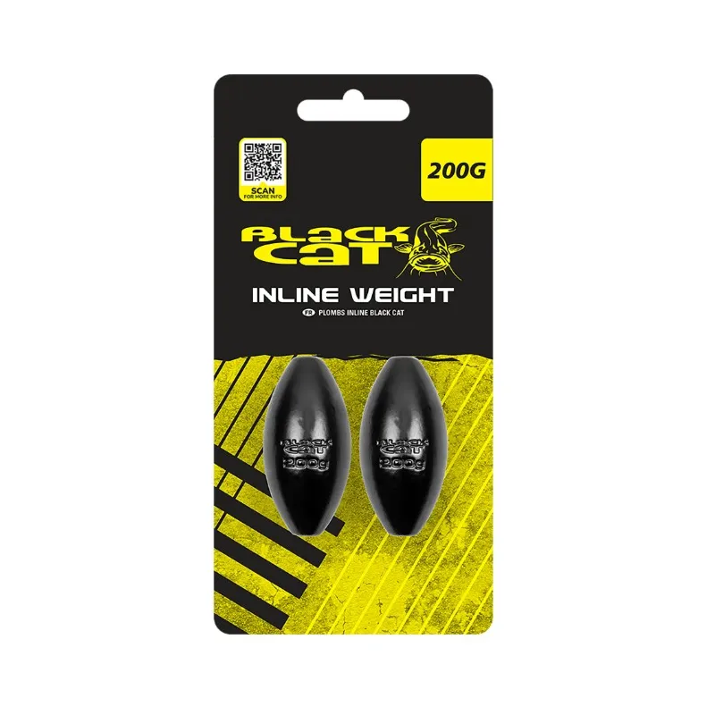 Black Cat Inline Weight – Plomb inline pour la pêche du silure