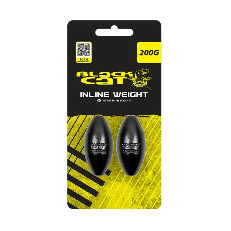 Black Cat Inline Weight – Plomb inline pour la pêche du silure