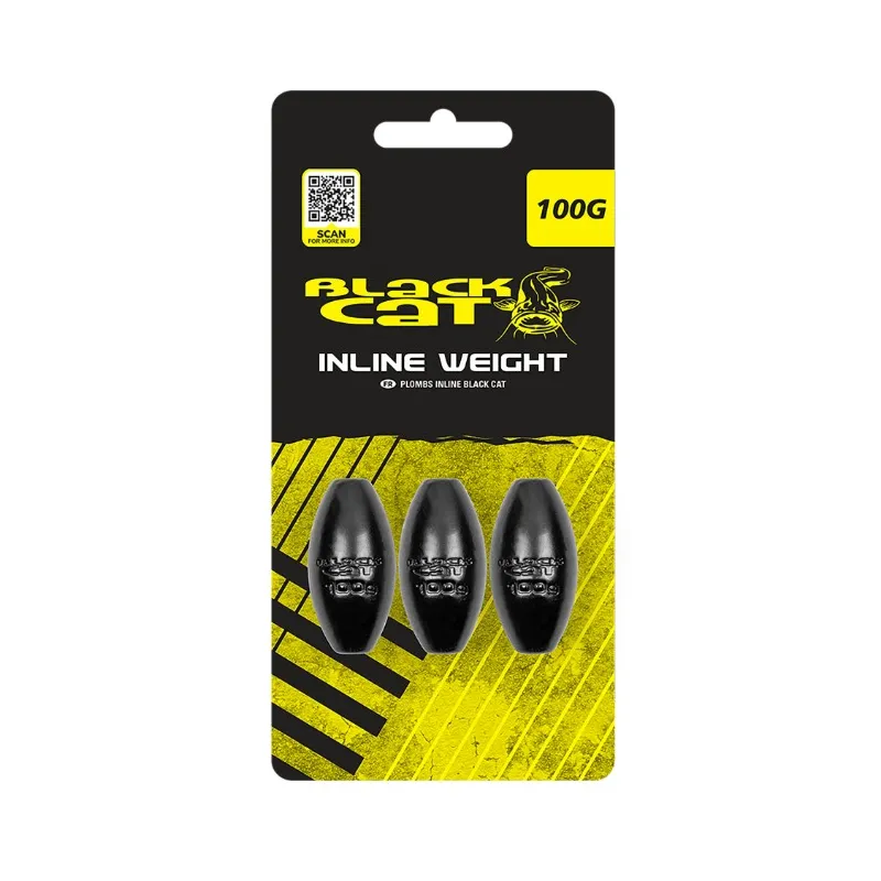 Black Cat Inline Weight – Plomb inline pour la pêche du silure