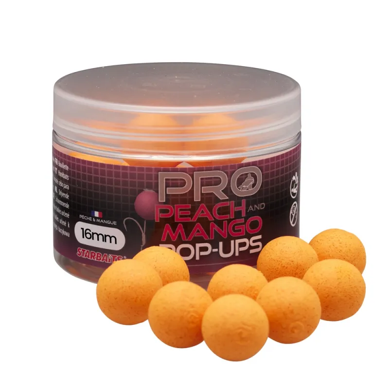 Starbaits Probiotic Peach & Mango Pop Up 16 mm – Bouillettes flottantes
