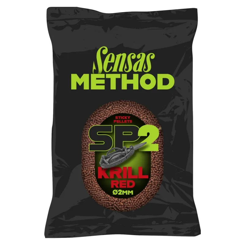Sensas Method Sticky Pellets Krill 2 mm 650 g – Pellets collants pour Method Feeder