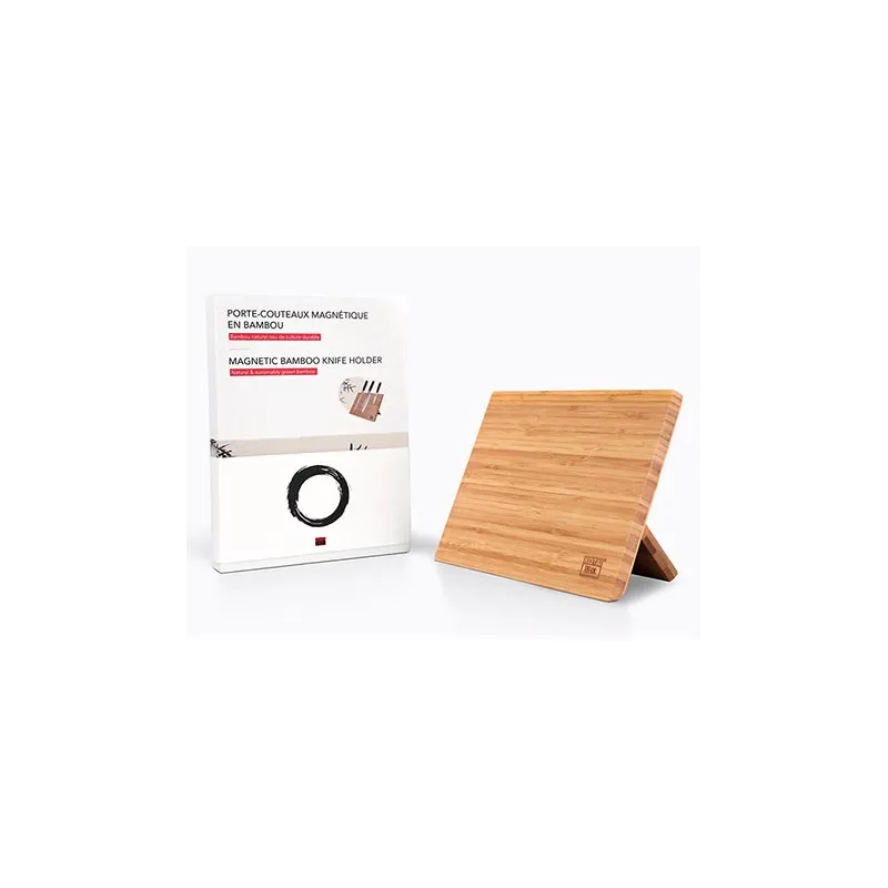Porte-couteaux magnétique KOTAI en bambou - Pied rabattable