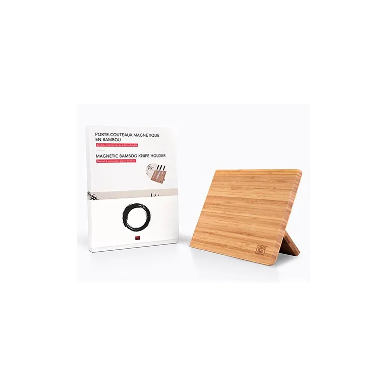 Porte-couteaux magnétique KOTAI en bambou - Pied rabattable