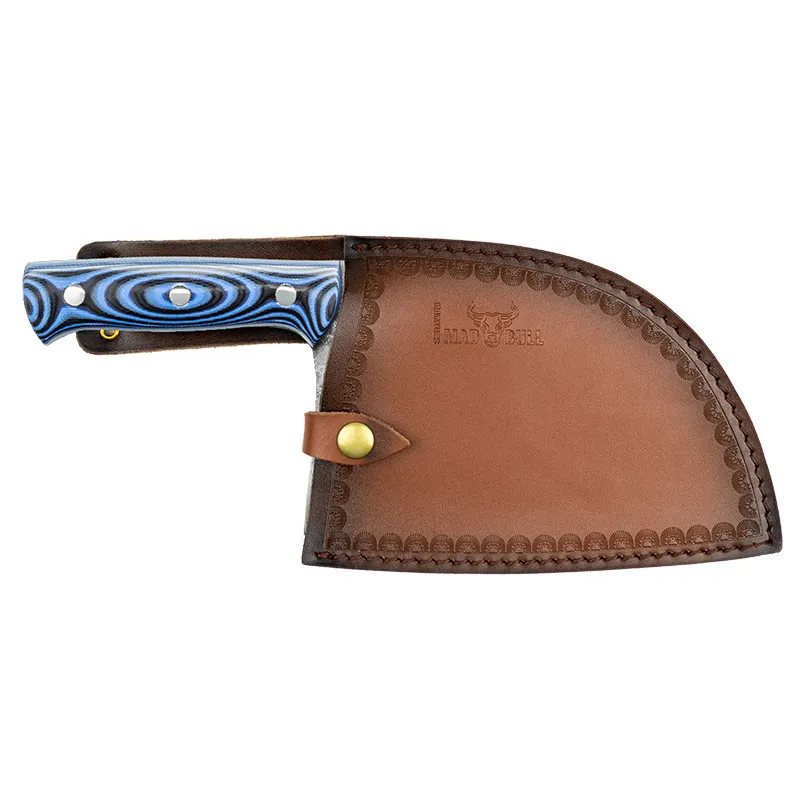 COUTEAU MAD BULL SERBIAN SAMURA BLEU