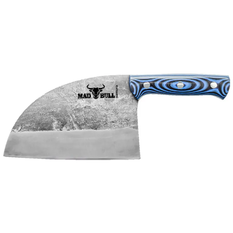 COUTEAU MAD BULL SERBIAN SAMURA BLEU