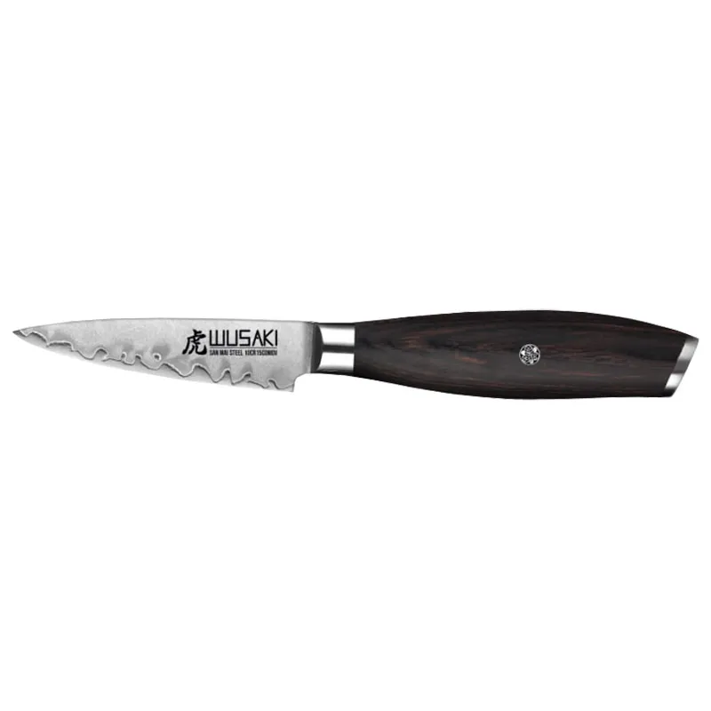 Couteau Office Wusaki Série San Mai - Lame 9 cm en acier 10Cr15CoMoV