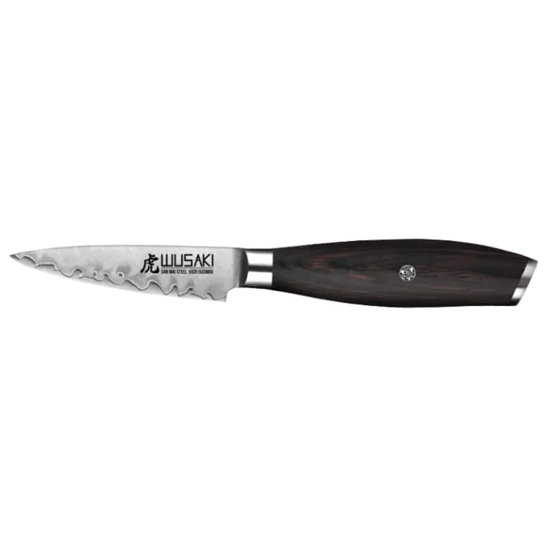 Couteau Office Wusaki Série San Mai - Lame 9 cm en acier 10Cr15CoMoV