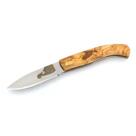 Couteau Agora Tec Série Personnalisée 78 Palombe - Manche olivier et lame 8 cm
