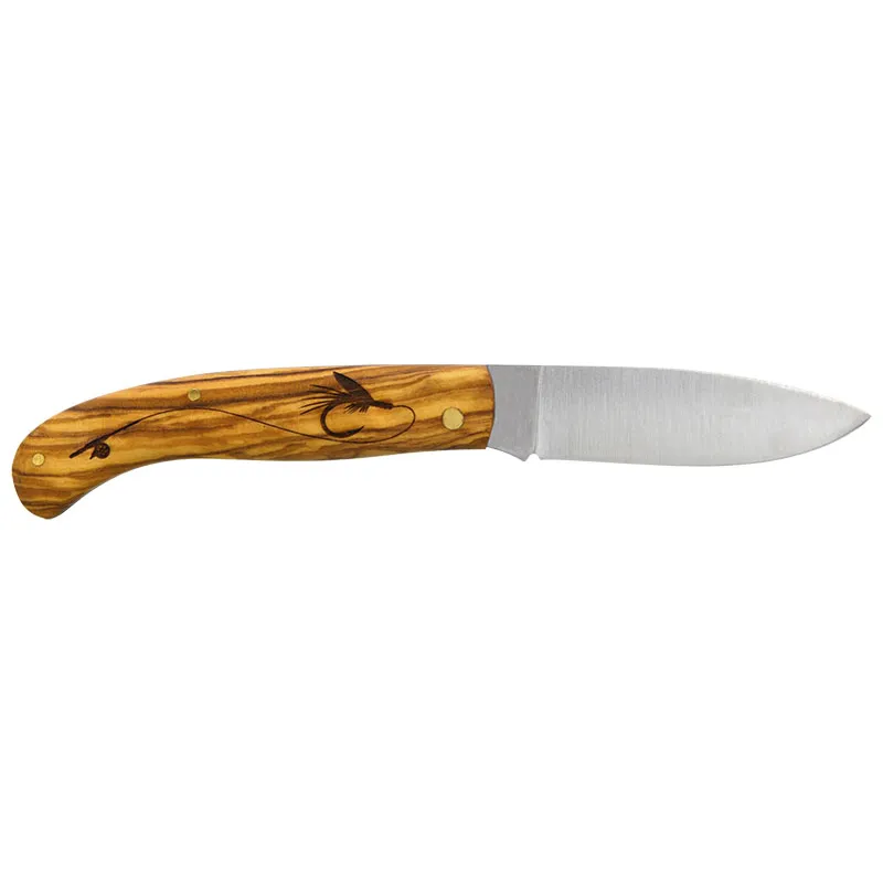 Couteau Agora Tec Série Personnalisée 78 Truite - Manche olivier et lame 8 cm