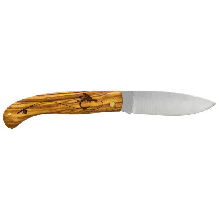 Couteau Agora Tec Série Personnalisée 78 Truite - Manche olivier et lame 8 cm