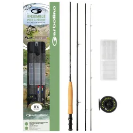Ensemble Mouche Garbolino Flycaster 8'6 Soie #4/5 Complet