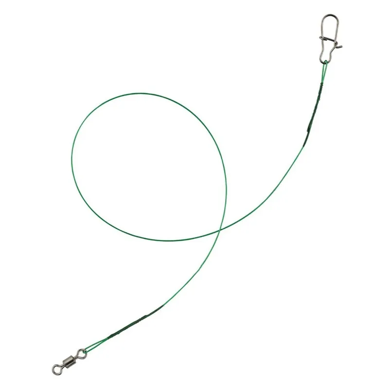 Avançon Acier SRT 7 Brins avec Émerillon et Agrafe 30 cm – Lot de 3
