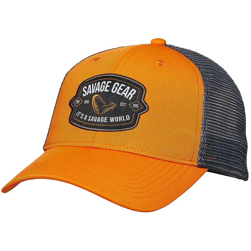 CASQUETTE SAVAGE GEAR BADGE TRUCKER CAP ORANGE