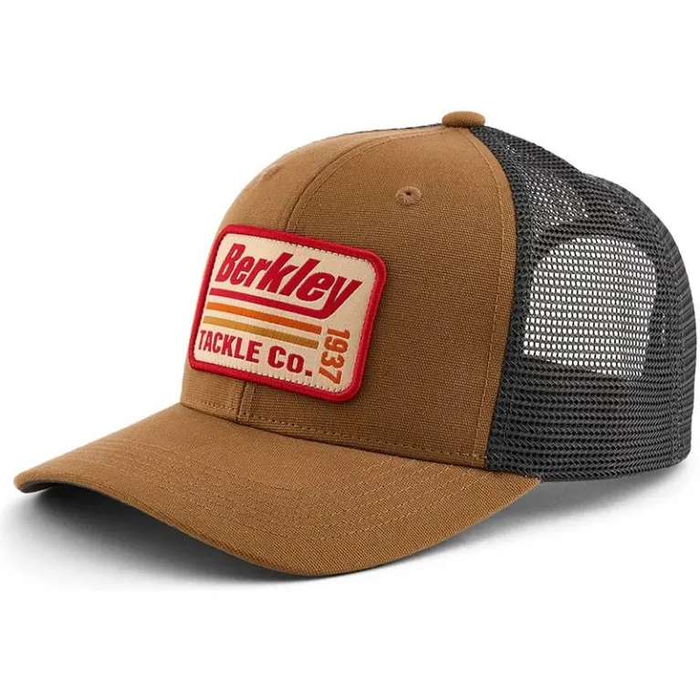 CASQUETTE BERKLEY STRIPER TRUCKER CAP BROWN CHARCOAL
