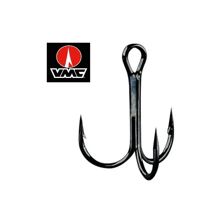 Hameçon Triple VMC 8540 BK Vanadium – Haute Résistance pour Carnassiers – Pochette de 10