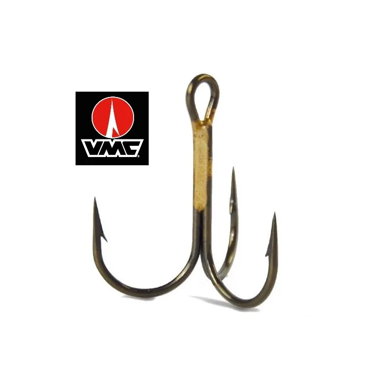Hameçon Triple VMC 9649 BZ Bronze – Acier Hi-Carbon – Boîte de 10