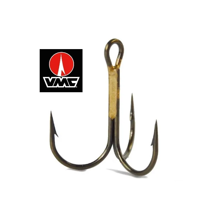 Hameçon Triple VMC 9649 BZ Bronze – Acier Hi-Carbon – Boîte de 10