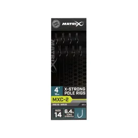 BAS DE LIGNE MATRIX MXC-2 4” BARBLESS X-STRONG POLE RIGS