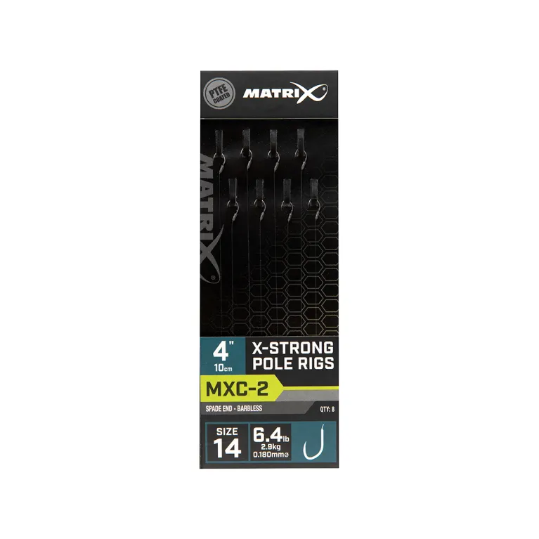 BAS DE LIGNE MATRIX MXC-2 4” BARBLESS X-STRONG POLE RIGS
