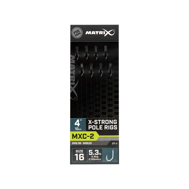 BAS DE LIGNE MATRIX MXC-2 4” BARBLESS X-STRONG POLE RIGS