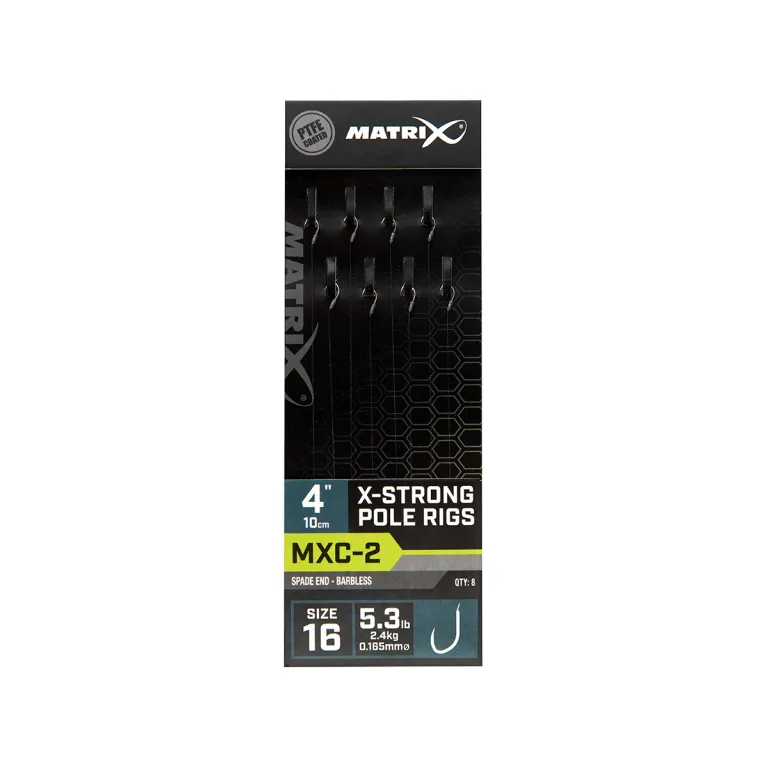 BAS DE LIGNE MATRIX MXC-2 4” BARBLESS X-STRONG POLE RIGS