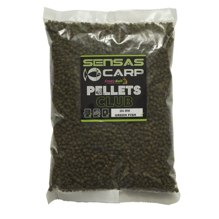 PELLETS CLUB SENSAS VERT POISSON 4 MM 1 KG