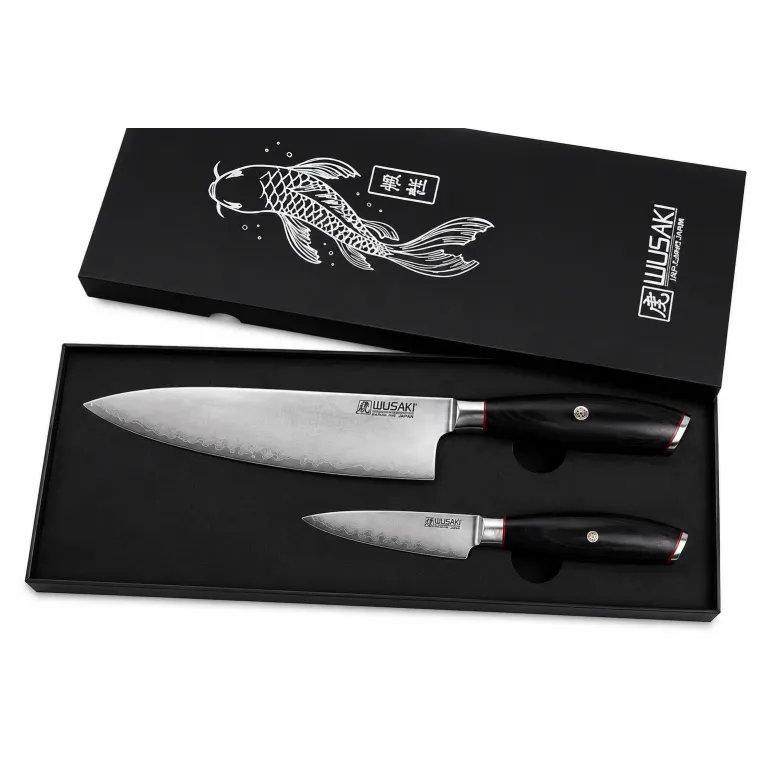 Coffret 2 couteaux Wusaki San Mai - Chef 20 cm et Office 9 cm