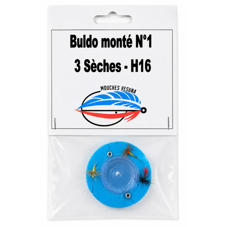 Buldo monté truite Vesuna – Bulle avec 3 mouches sèches