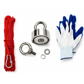 Flashmer Kit pêche à l'aimant aimant néodyme 150 kg avec corde 20 m