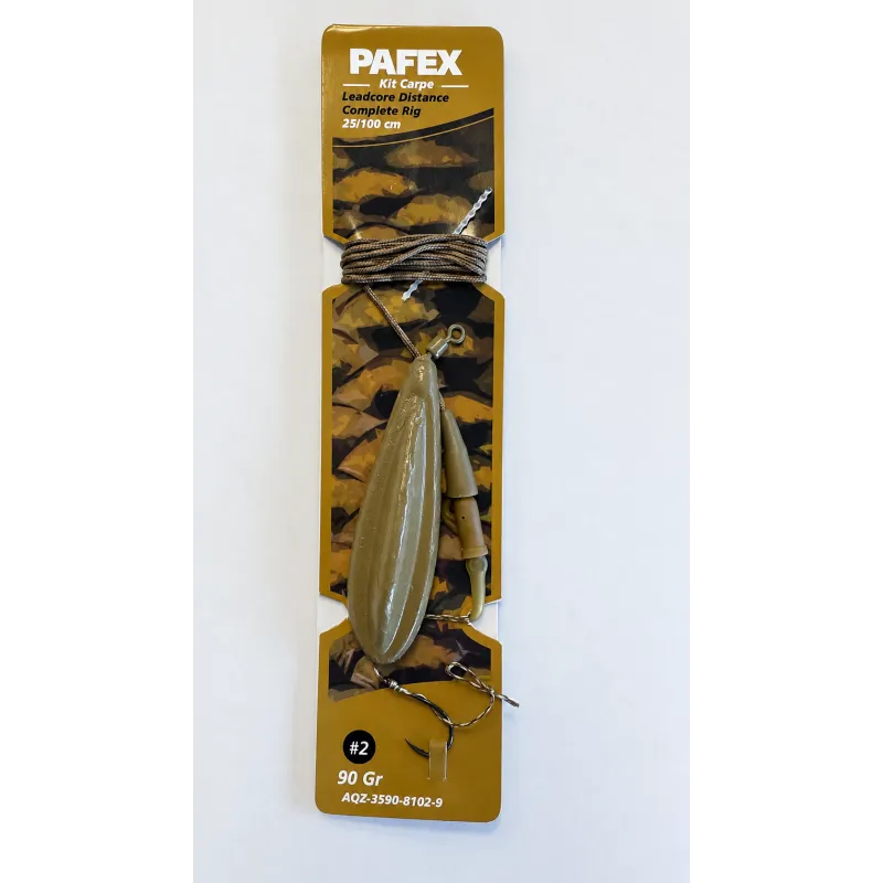 Pafex Kit Carpe H2 90 g – Montage carpe prêt à pêcher