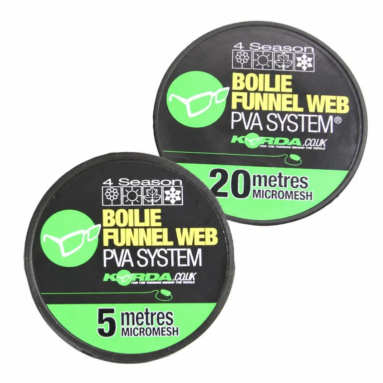 Korda Recharge Boilie Funnel Web Micromesh PVA – 5 ou 20 m
