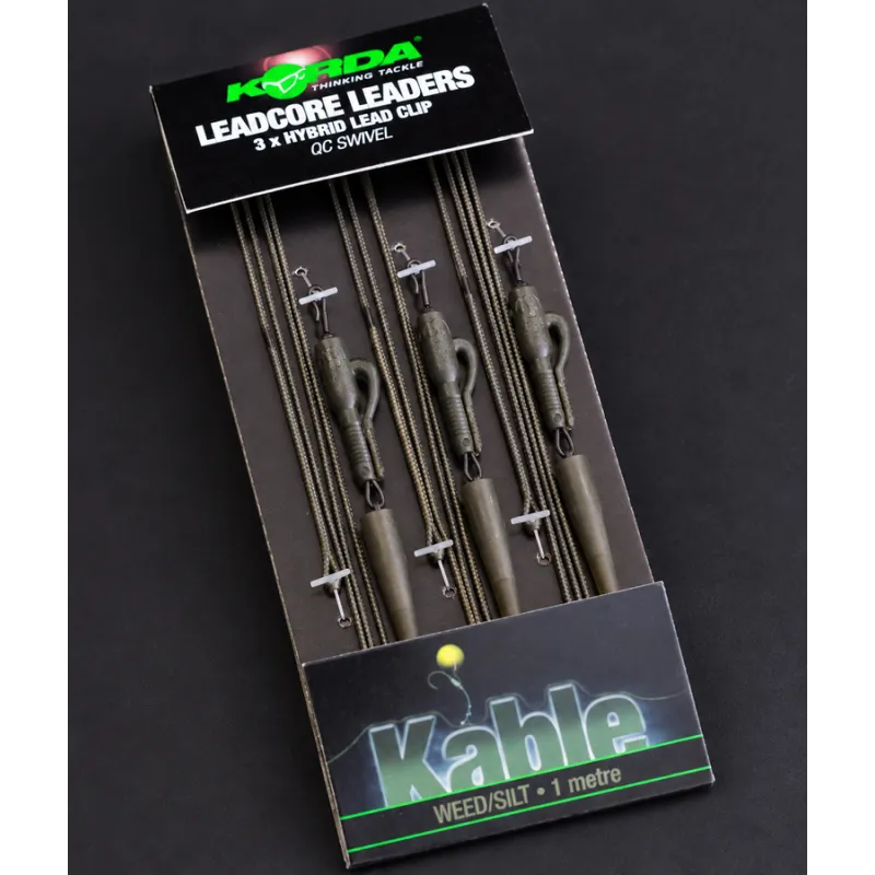 Korda Leadcore Leaders Hybrid – Bas de ligne Kable 1 m 50 lb