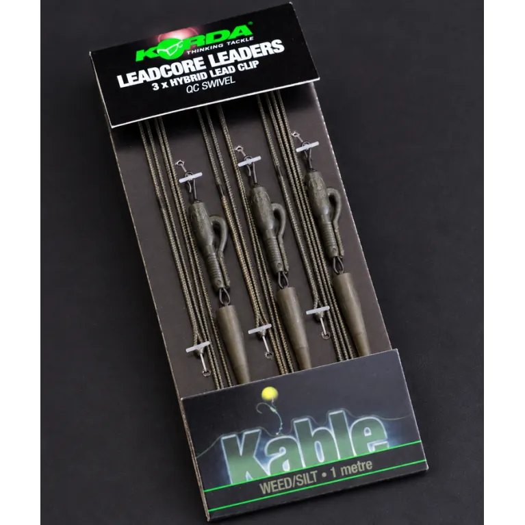 Korda Leadcore Leaders Hybrid – Bas de ligne Kable 1 m 50 lb