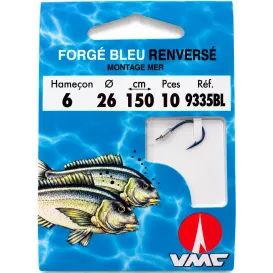 VMC Hameçon Monté 93335BL – Hameçon mer forgé bleu par 10