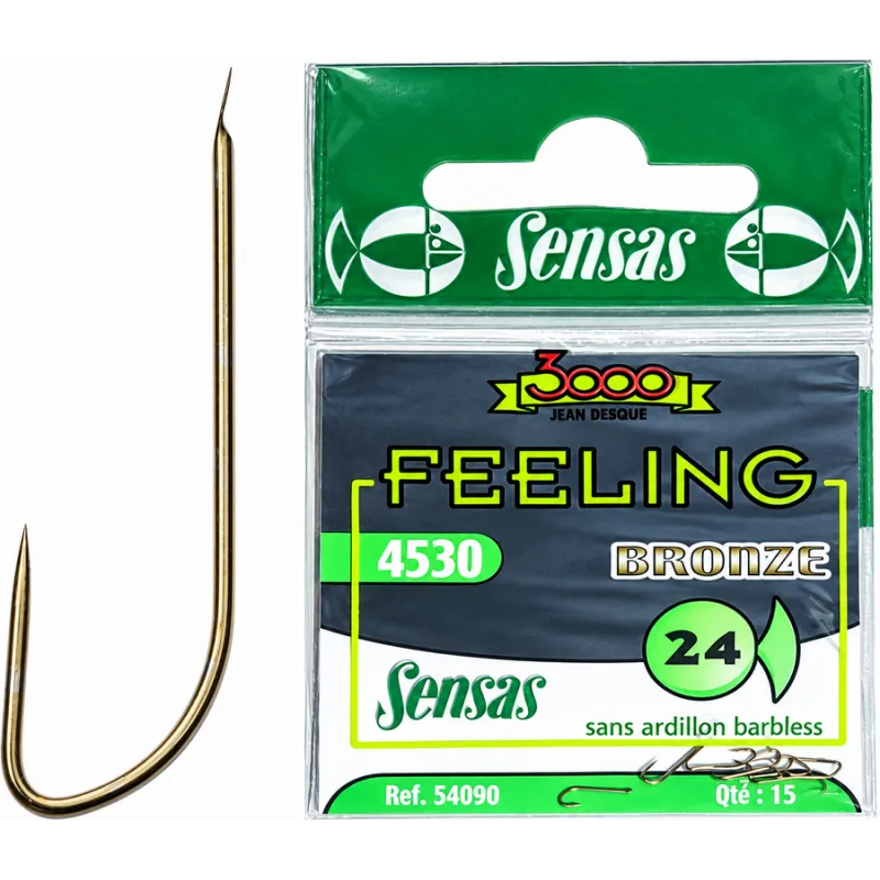 Sensas Feeling 4530 Bronze Sans Ardillon – Hameçons par 15