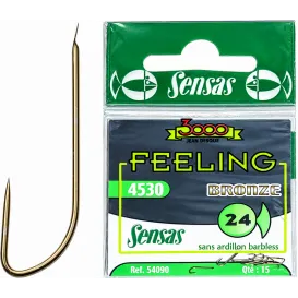 Sensas Feeling 4530 Bronze Sans Ardillon – Hameçons par 15