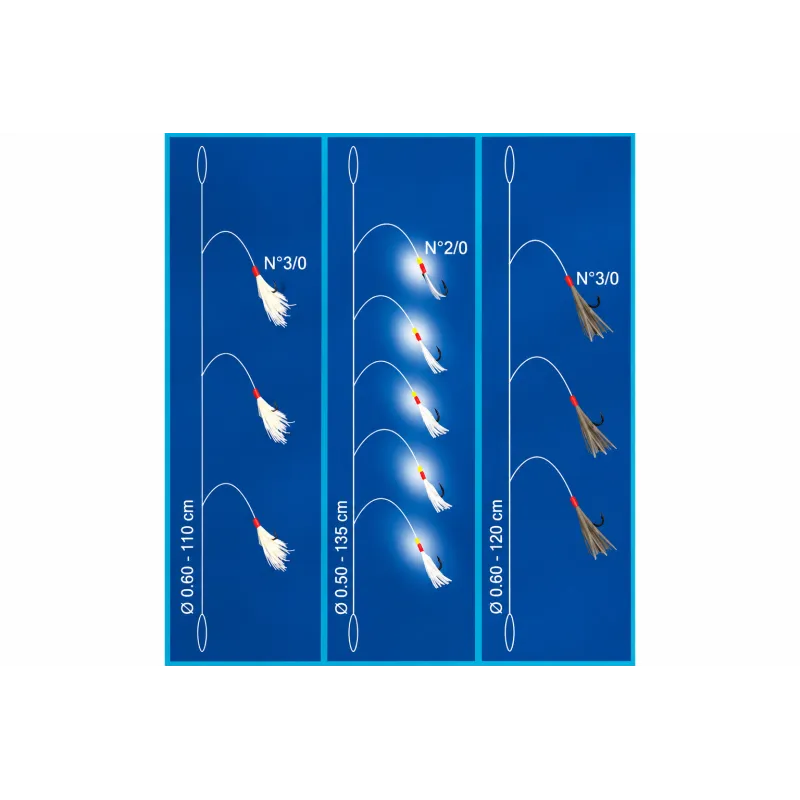 Flashmer Best Of Spécial Bar – 3 bas de ligne prêts à pêcher
