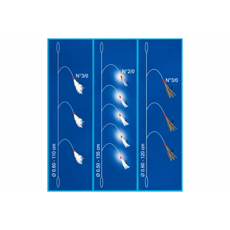 Flashmer Best Of Spécial Bar – 3 bas de ligne prêts à pêcher