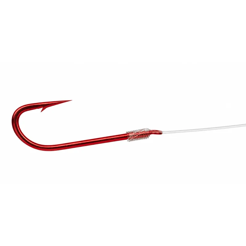 Sensas Hameçon Monté Crystal Rouge – Bas de ligne 20 cm