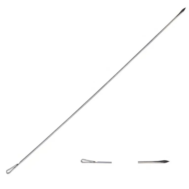 Flashmer Aiguille Inox à Vifs à Locher 16 cm – Lot de 2