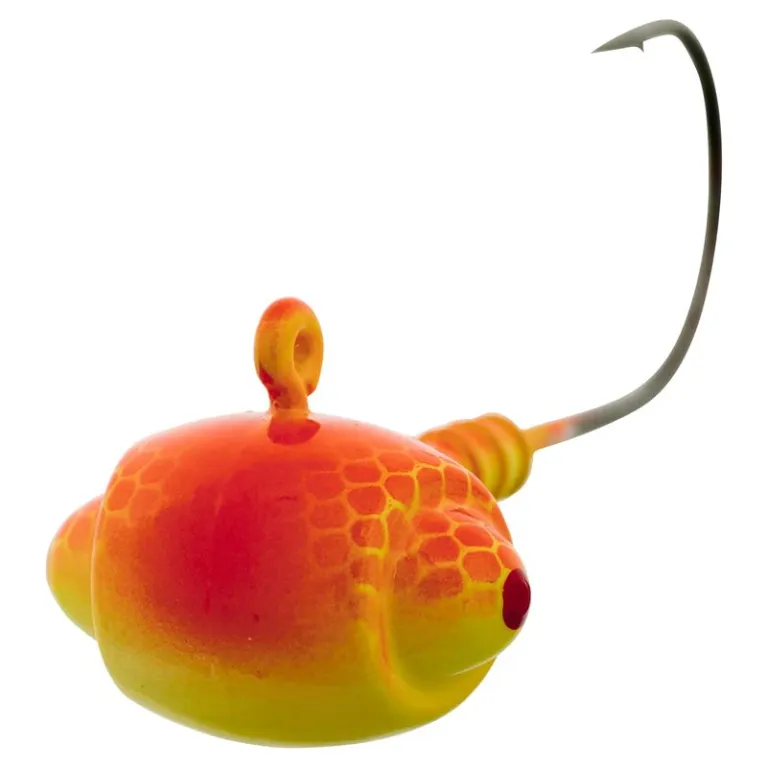Gunki G'Foot Orange Fluo Yellow – Tête Plombée Football – Sachet de 3