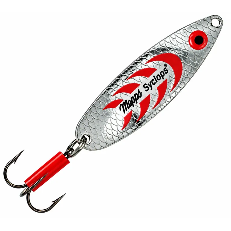 Mepps Syclops Argent Rouge – Cuiller Ondulante – 16 et 26 g