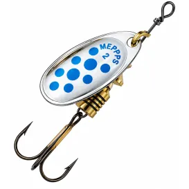 Mepps Comet Argent Points Bleus N°2 – Cuiller Tournante – Par 2