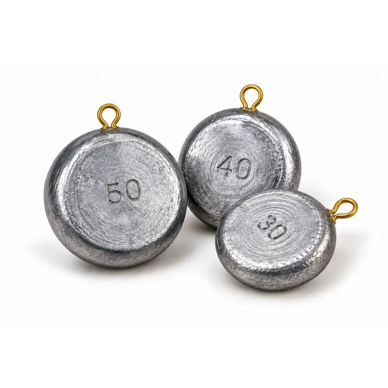 Delalande Plomb Montre Brut – Plomb Rond Plat à Œillet – 30 à 50 g
