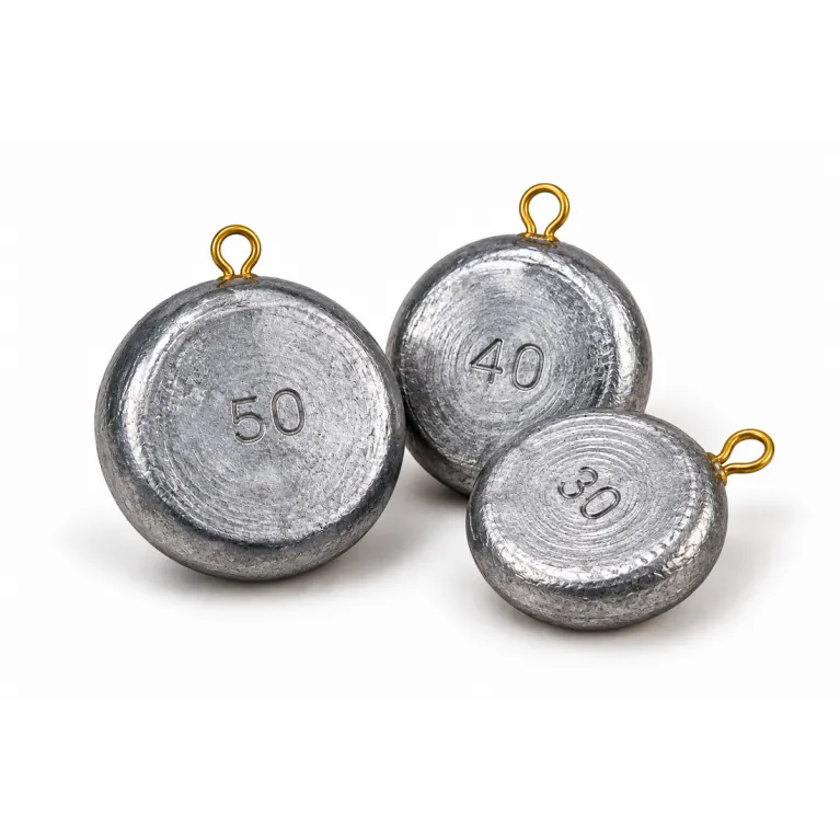 Delalande Plomb Montre Brut – Plomb Rond Plat à Œillet – 30 à 50 g