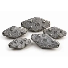 Delalande Plomb Hexagonal à Crampons Percé – 20 à 80 g