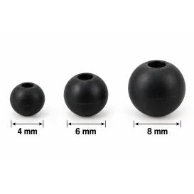 Perles Caoutchouc Pafex Noires – Perles Souples de Protection – Pochette de 20