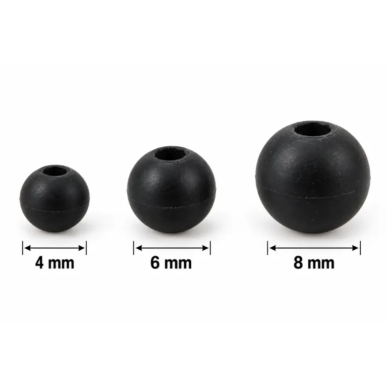 Perles Caoutchouc Pafex Noires – Perles Souples de Protection – Pochette de 20