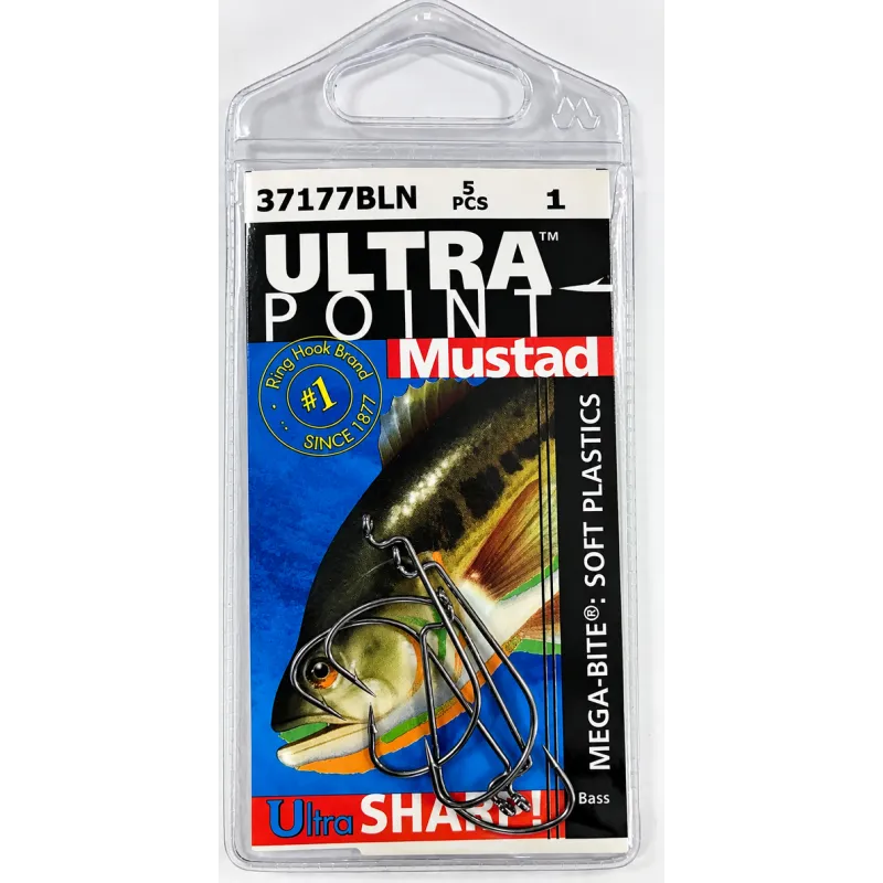Hameçon Texan Mustad UltraPoint 37177BLN – Forme classique pour leurres souples