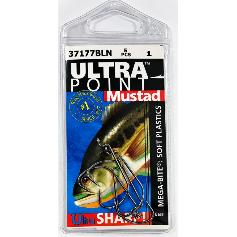 Hameçon Texan Mustad UltraPoint 37177BLN – Forme classique pour leurres souples